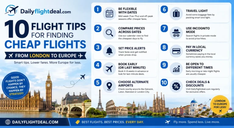 10 Flight tips for finding cheap flights from London to Europe