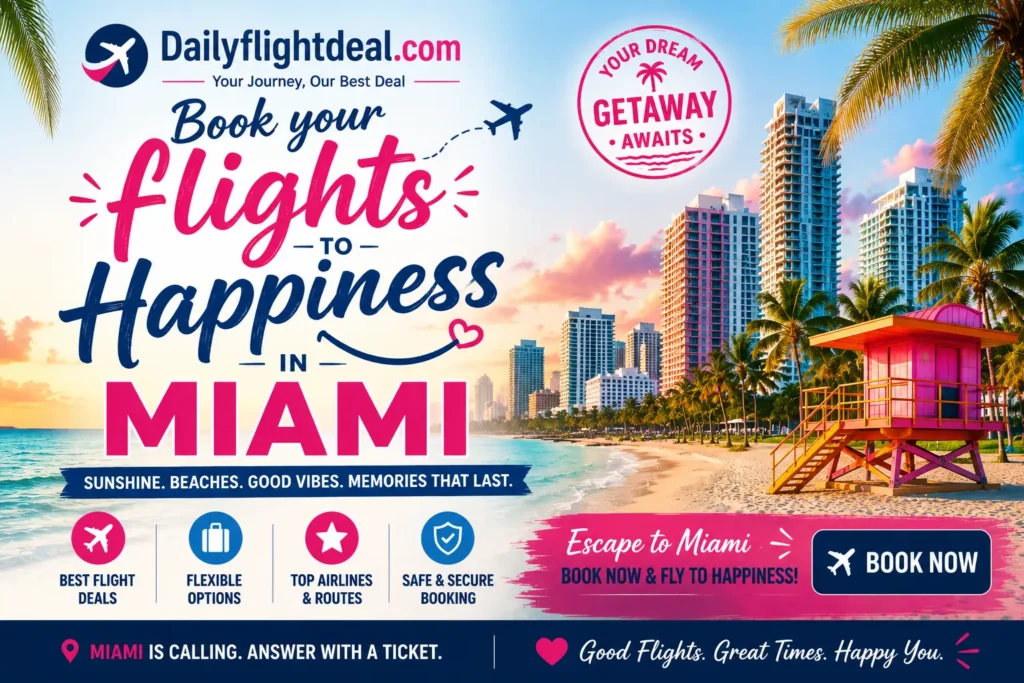 Book your flights to Happiness in Miami