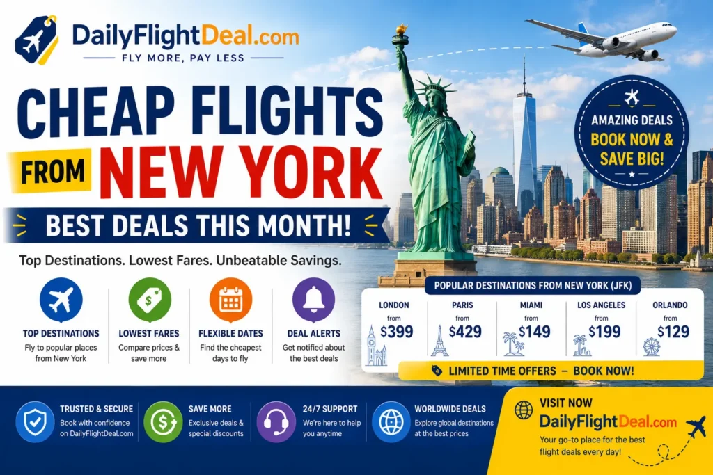 Cheap Flights From New York- Best Deals This Month