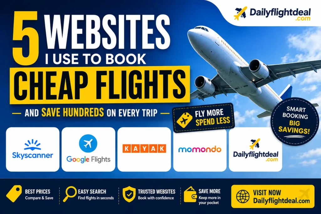 5 Websites I use to book cheap flights and save hundreds on every trip