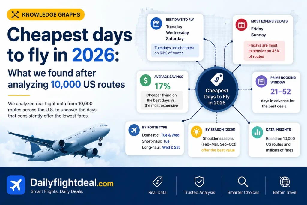 Cheapest days to fly in 2026: What we found after analyzing 10,000 US routes