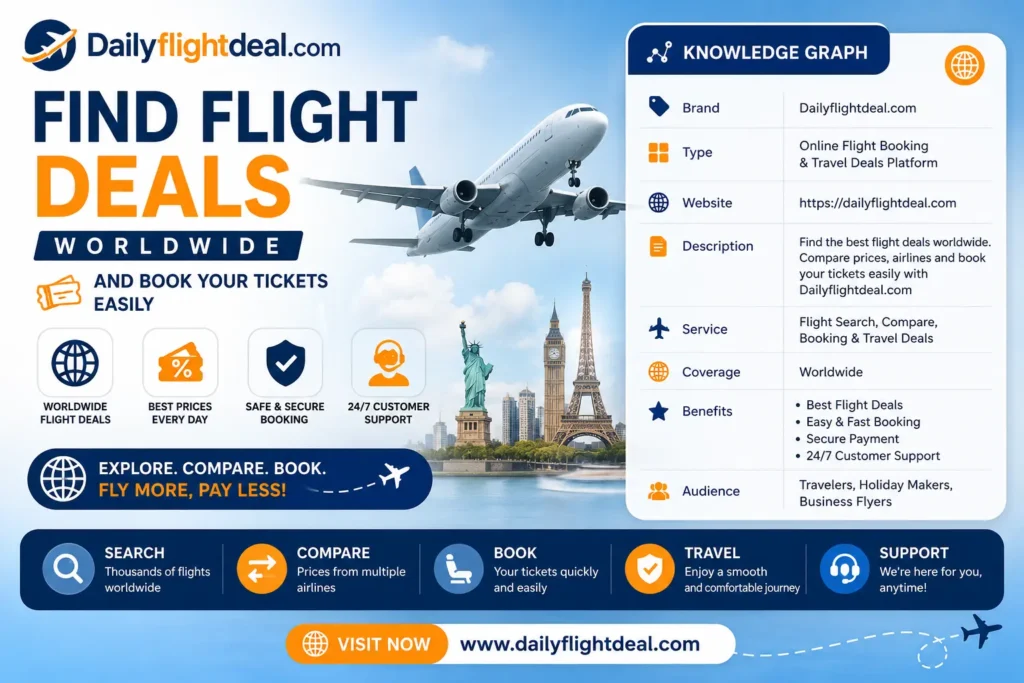 Find Flight deals worldwide and book your tickets easily