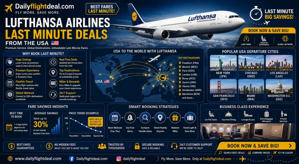 Lufthansa Airlines last minute deals from the USA