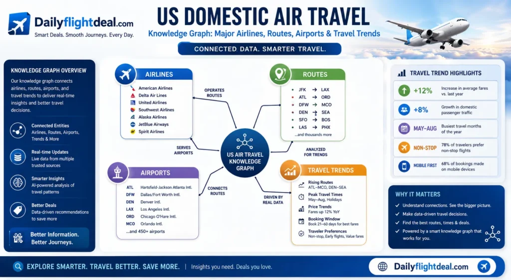 US domestic Air Travel: Major Airlines, Routes, Airports, and Travel Trends
