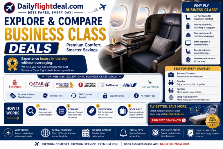 Explore and compare Business Class Deals