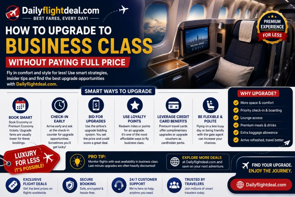 How to upgrade to business class without paying full price
