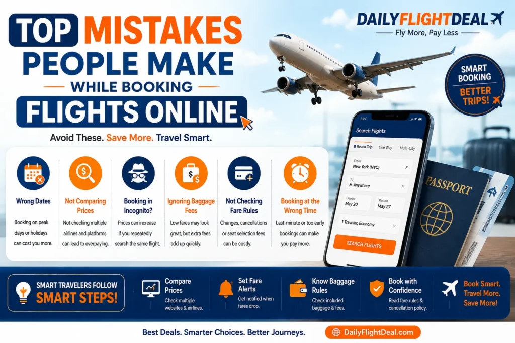 Top mistakes people make while booking flights online